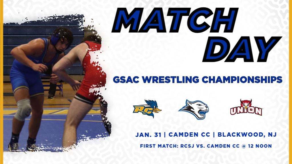 Roadrunner Wrestling Eliminated by Camden CC in GSAC Championship Meet Semifinal Match; Rhea, Weismer Grab Wins