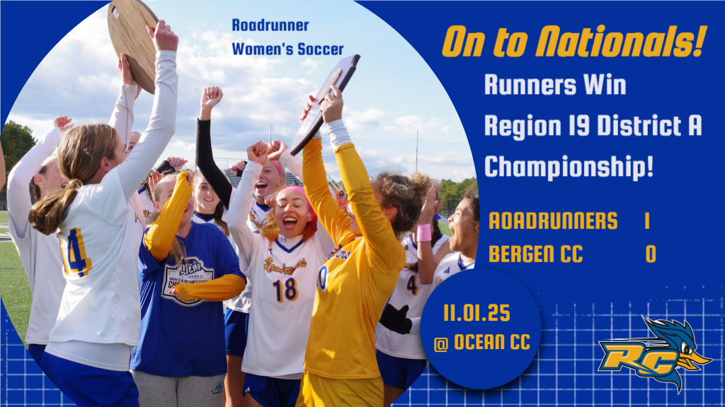 Region 19 District A Champions!  Roadrunner Women's Soccer Edges Bergen CC for Second Straight Crown!